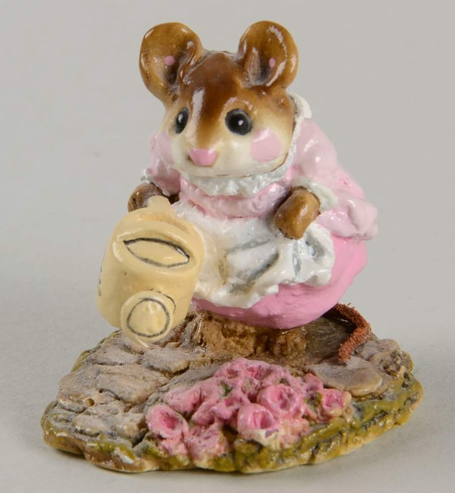 Mice Spring Gardener-Pink Dress - No Box by Wee Forest Folk-1