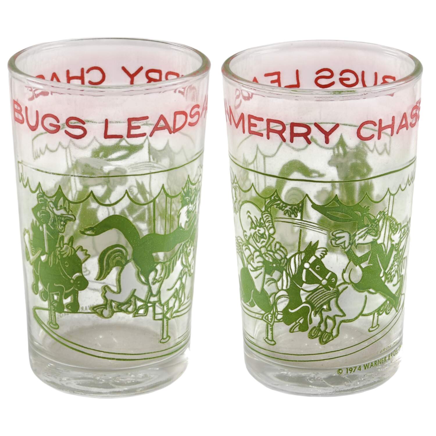 Warner Brothers Glasses 1974 Bugs Leads A Merry Chase - No Box by Welchs-1