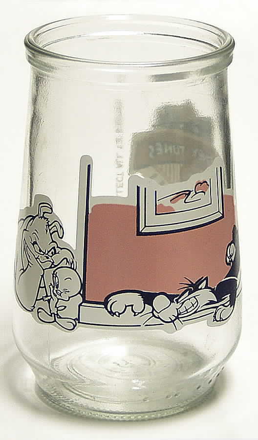 Looney Toons Glasses 1994 Sylvester, Tweety And Dog - No Box by Welchs-1