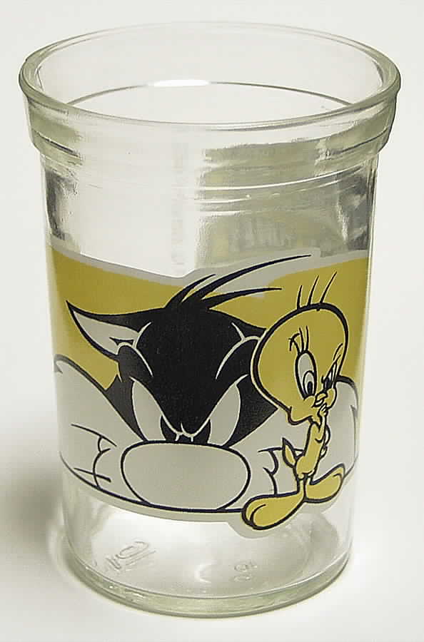 Looney Toons Glasses 1994 Tweety & Sylvester - No Box by Welchs-1