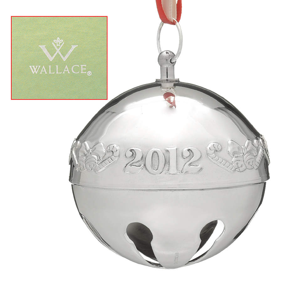 Sleigh Bell-Sterling Ornament 2012 Candy Canes & Bells - No Box by Wallace Silver-1