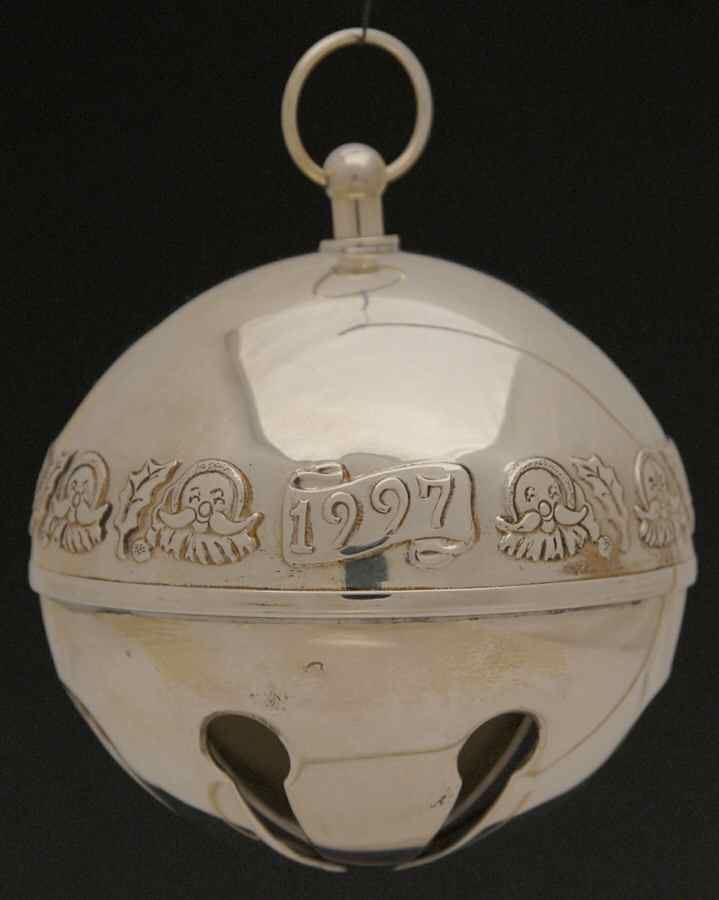 Sleigh Bell-Sterling Ornament 1997 Santa  - No Box by Wallace Silver-1