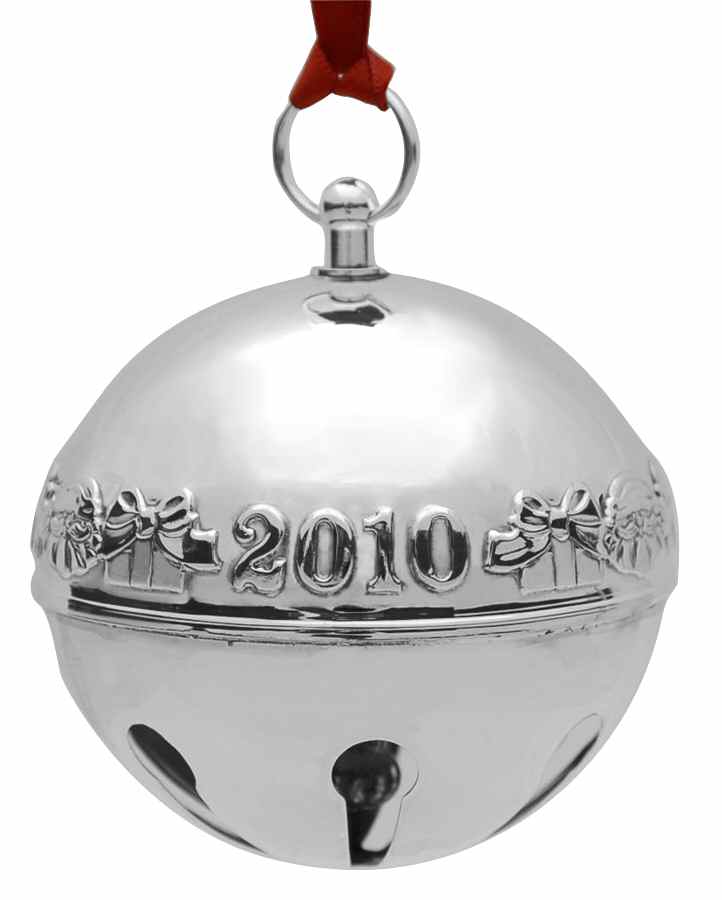 Sleigh Bell-Sterling Ornament 2010 Presents & Santas - No Box by Wallace Silver-1