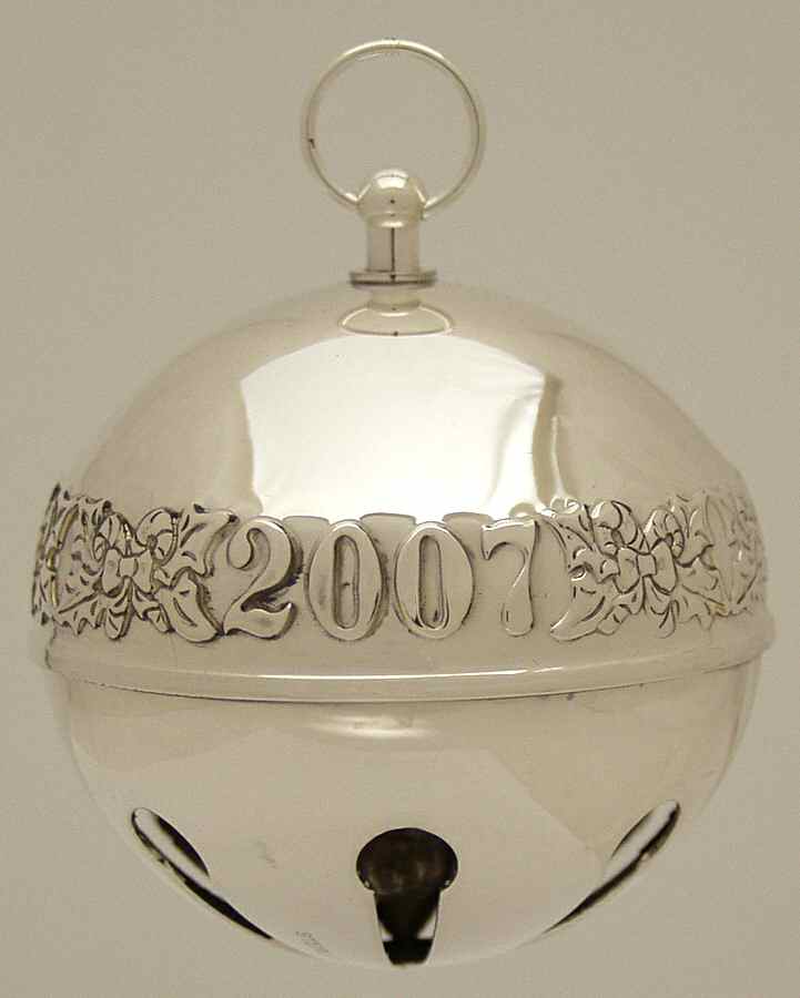 Sleigh Bell-Sterling Ornament 2007 Candy Canes - Boxed by Wallace Silver-1