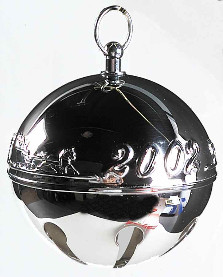 Sleigh Bell-Sterling Ornament 2002 Christmas Sleigh - Boxed by Wallace Silver-1