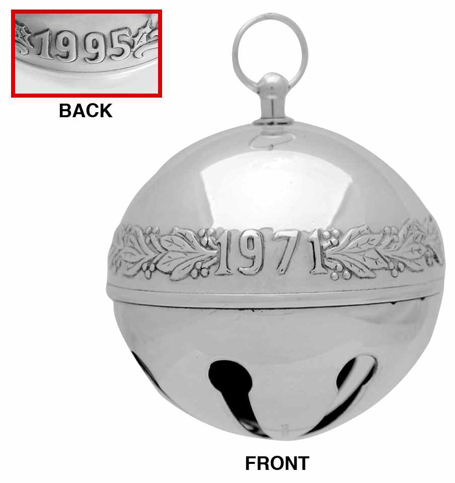 Sleigh Bell-Sterling Ornament 1995 25th Anniversary - No Box by Wallace Silver-1