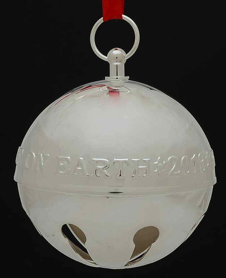 Sleigh Bell-Sterling Ornament 2013 Peace On Earth - No Box by Wallace Silver-1