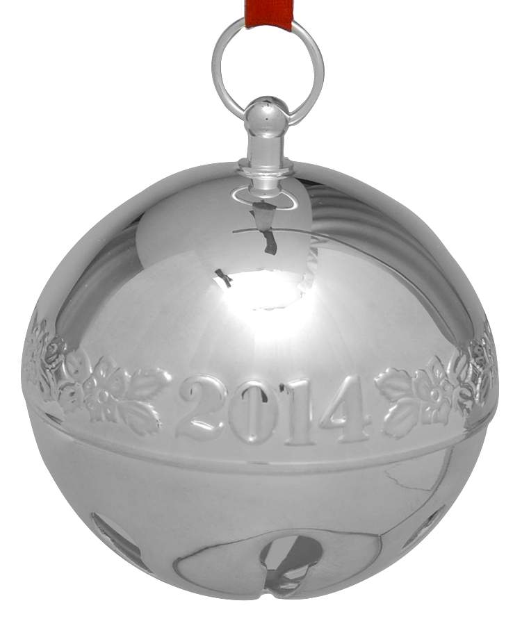 Sleigh Bell-Sterling Ornament 2014 Christmas Rose- 2 1/2 Ht - Boxed by Wallace Silver-1