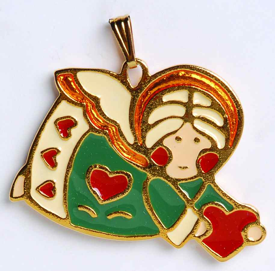 Christmas Cookie Angel With Heart - With Box by Wallace Silver-1