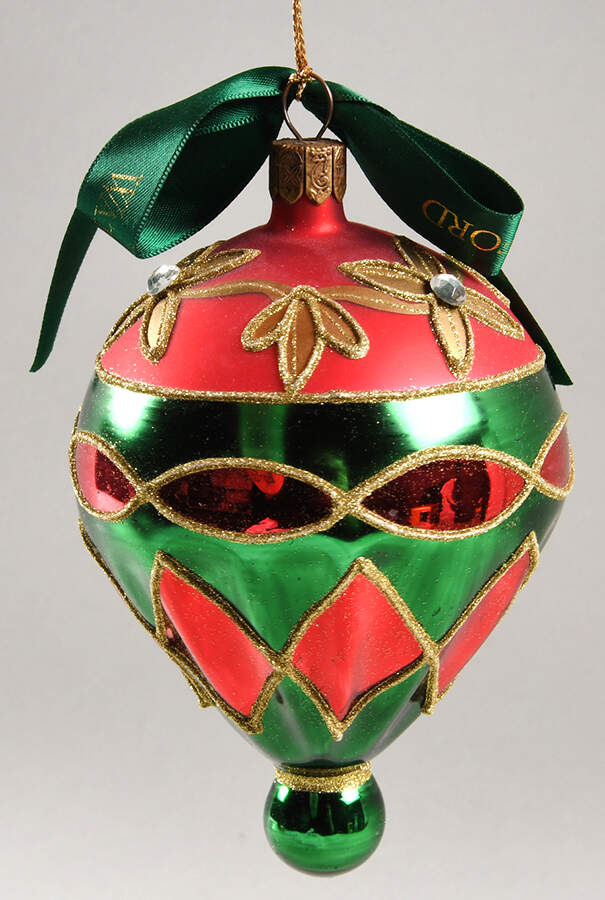Holiday Heirloom Red, Green, Gold Ashling Parachute Top - Boxed by Waterford Crystal-1
