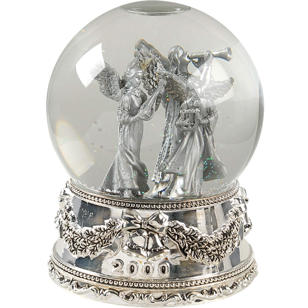 Christmas Musical Snowglobe Angel-Hark The Herald Angels Sing - No Box by Wallace Silver-1