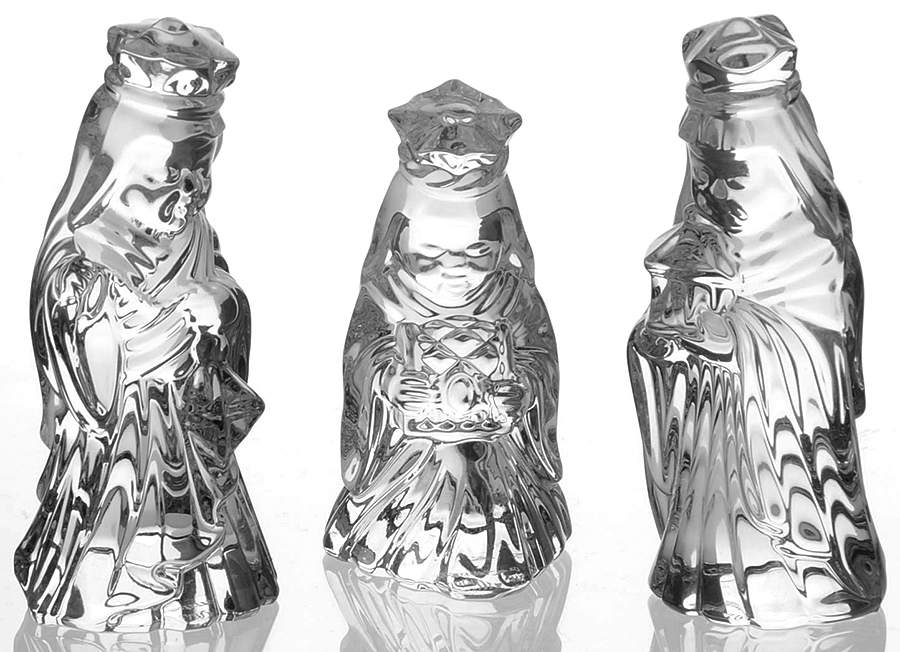 Marquis Miniature Nativity I The Three Wise Men-Set Of 3 - Boxed by Waterford Crystal-1
