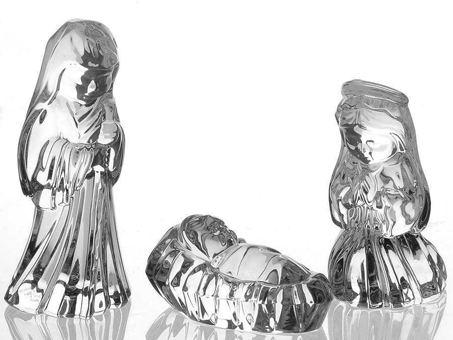 Marquis Miniature Nativity I Holy Family-Set Of 3 - With Box by Waterford Crystal-1