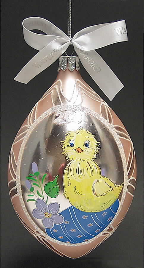 Spring Ornament Series 2001 Easter Egg-Pink - No Box by Waterford Crystal-1
