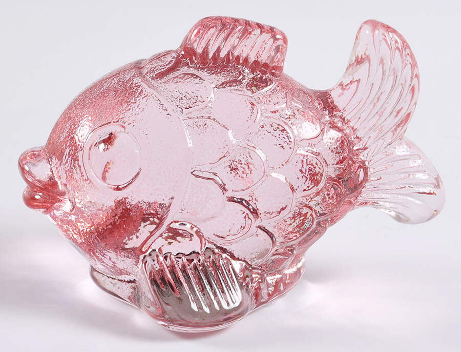 Marquis Crystal Giftware Confetti Pink Fish Figurine-Lg - No Box by Waterford Crystal-1
