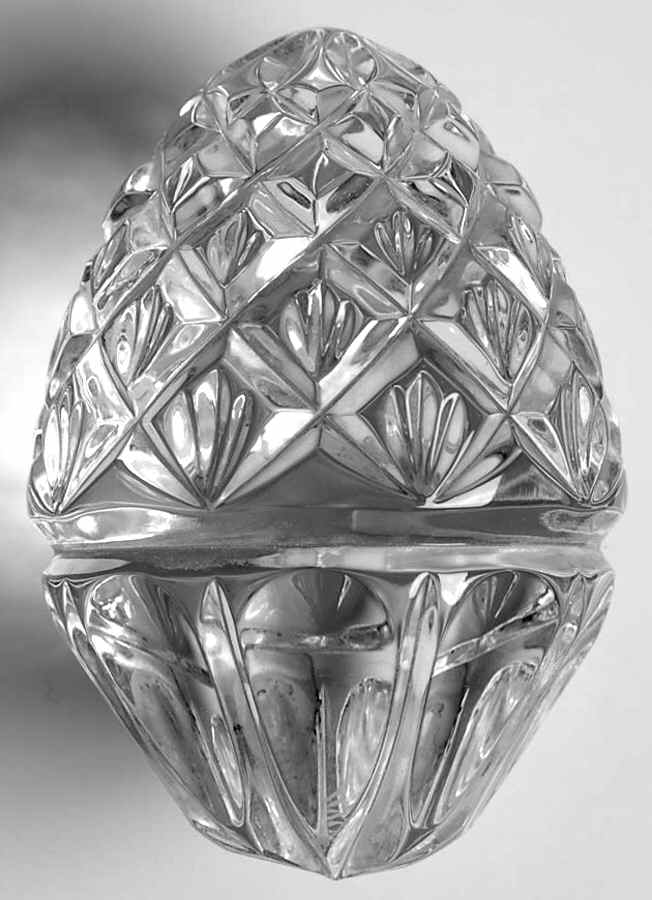 Annual Egg (Sterling or Silverplate Base) 1998-Crystal Egg Only - No Box by Waterford Crystal-1