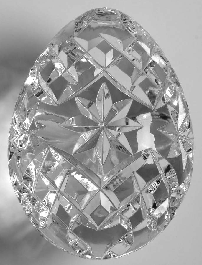 Annual Egg (Sterling or Silverplate Base) 1991-Crystal Egg Only - No Box 2* by Waterford Crystal-1