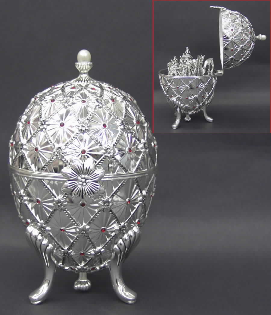 Holiday Musical Egg 2001 - No Box by Wallace Silver-1