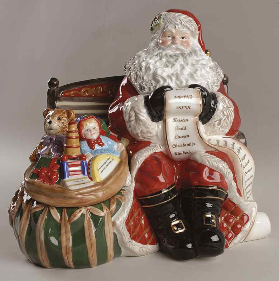 Holiday Heirloom Cookie Jars Santa's List Cookie Jar - Boxed by Waterford China-1