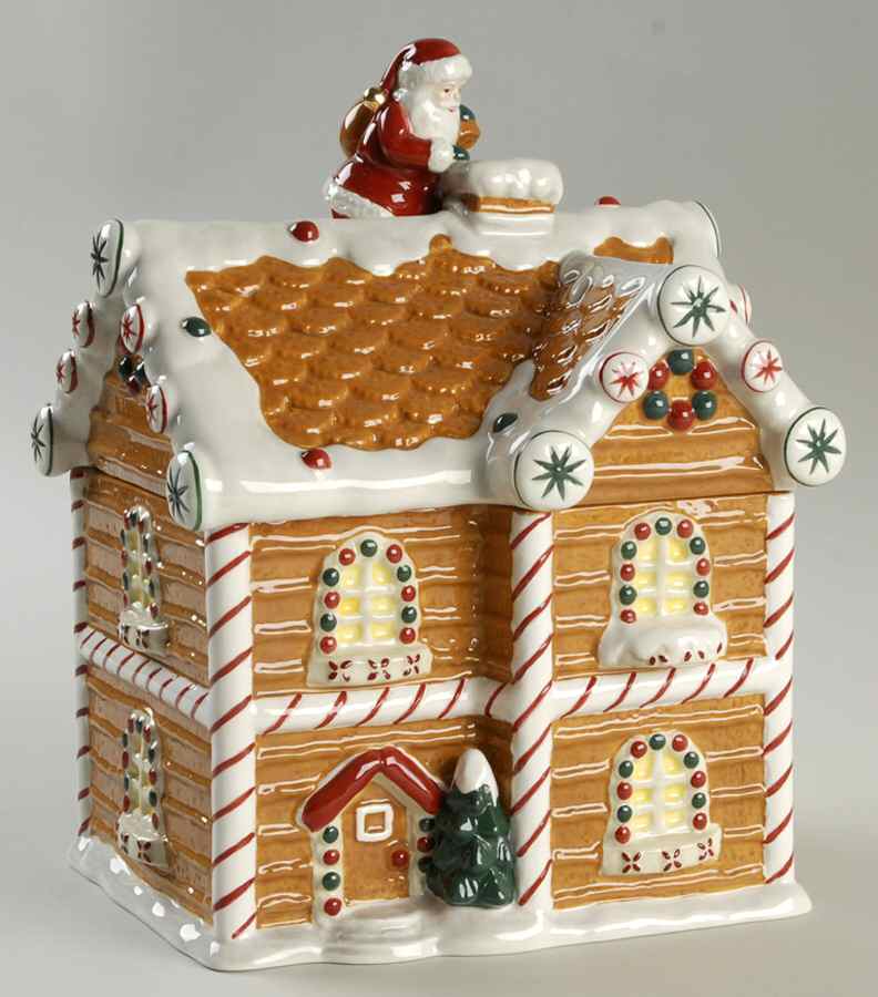 Holiday Heirloom Cookie Jars Gingerbread House Cookie Jar - Boxed by Waterford China-1