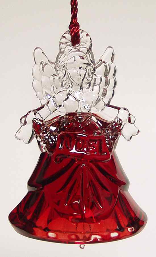 Marquis Christmas Bell Ornament Angel Red Bell Ornament - Boxed by Waterford Crystal-1