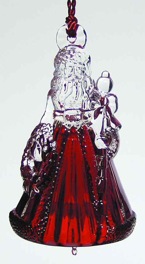 Marquis Christmas Bell Ornament Santa Red Bell Ornament - Boxed by Waterford Crystal-1