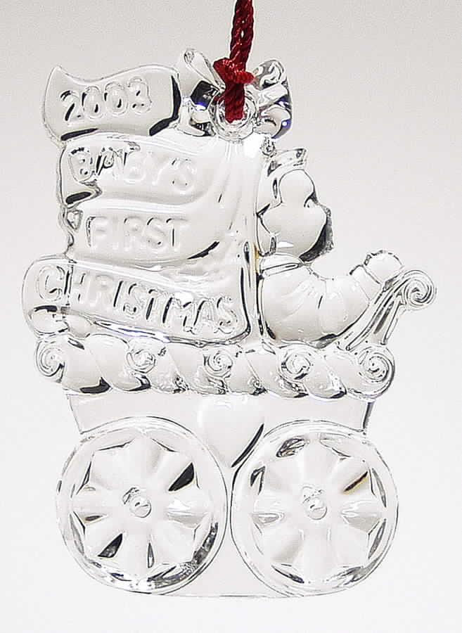 Marquis Baby's First Christmas Baby Carriage - No Box by Waterford Crystal-1