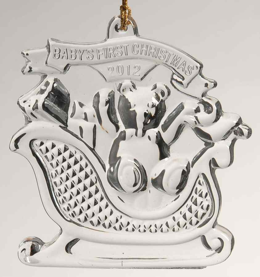 Marquis Baby's First Christmas Bear In Sleigh - No Box by Waterford Crystal-1