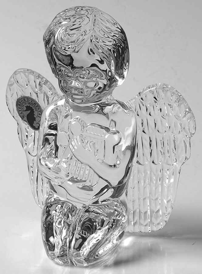 Crystal Cherubs Cherub With Lyre - Boxed by Waterford Crystal-1