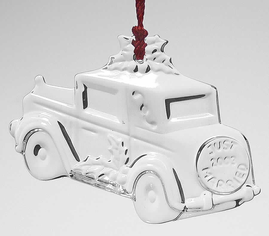 Marquis Our First Christmas Just Married Wedding Car - Boxed by Waterford Crystal-1