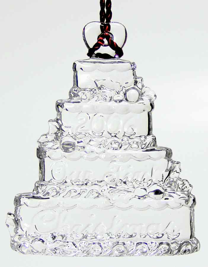 Marquis Our First Christmas Wedding Cake - Boxed by Waterford Crystal-1