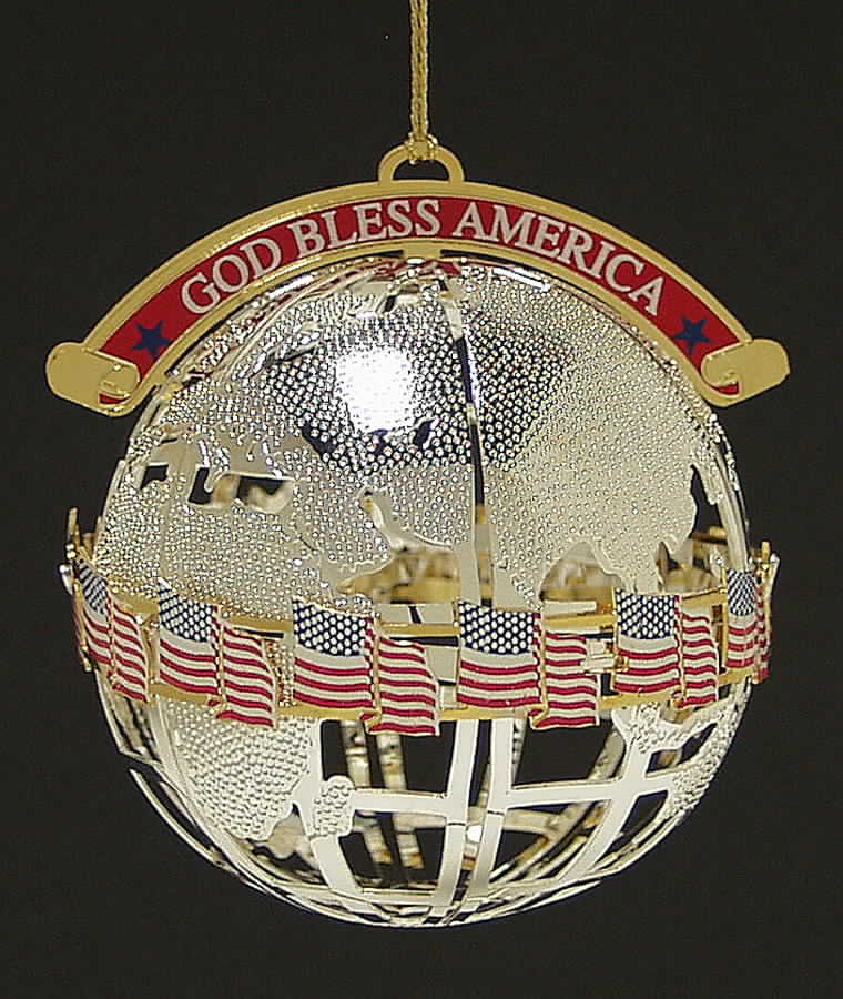 Charity Ornaments God Bless America - No Box by Wallace Silver-1