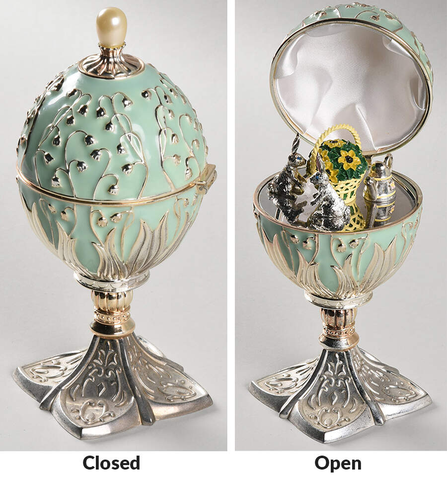 Wallace Silver Giftware Spring Egg-Blue Danube - Boxed by Wallace Silver-1