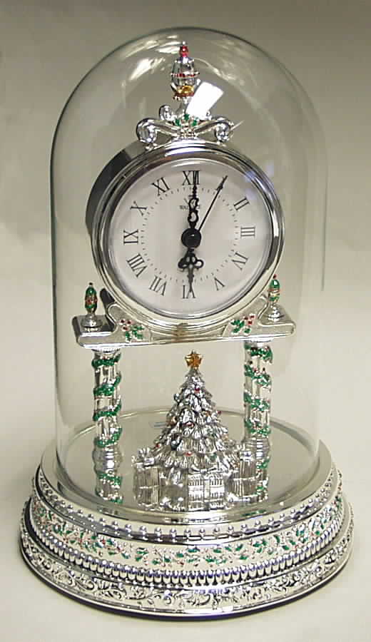 Wallace Silver Giftware Musical Holiday Clock-12 Songs - Boxed by Wallace Silver-1