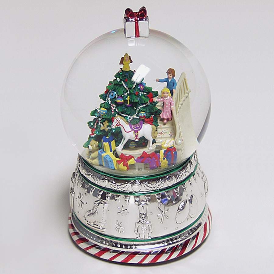 Wallace Silver Giftware Christmas Morning Waterglobe-We Wish... - Boxed by Wallace Silver-1
