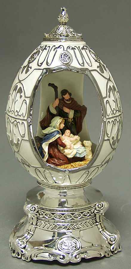 Wallace Silver Giftware Nativity Egg-Silent Night - No Box by Wallace Silver-1