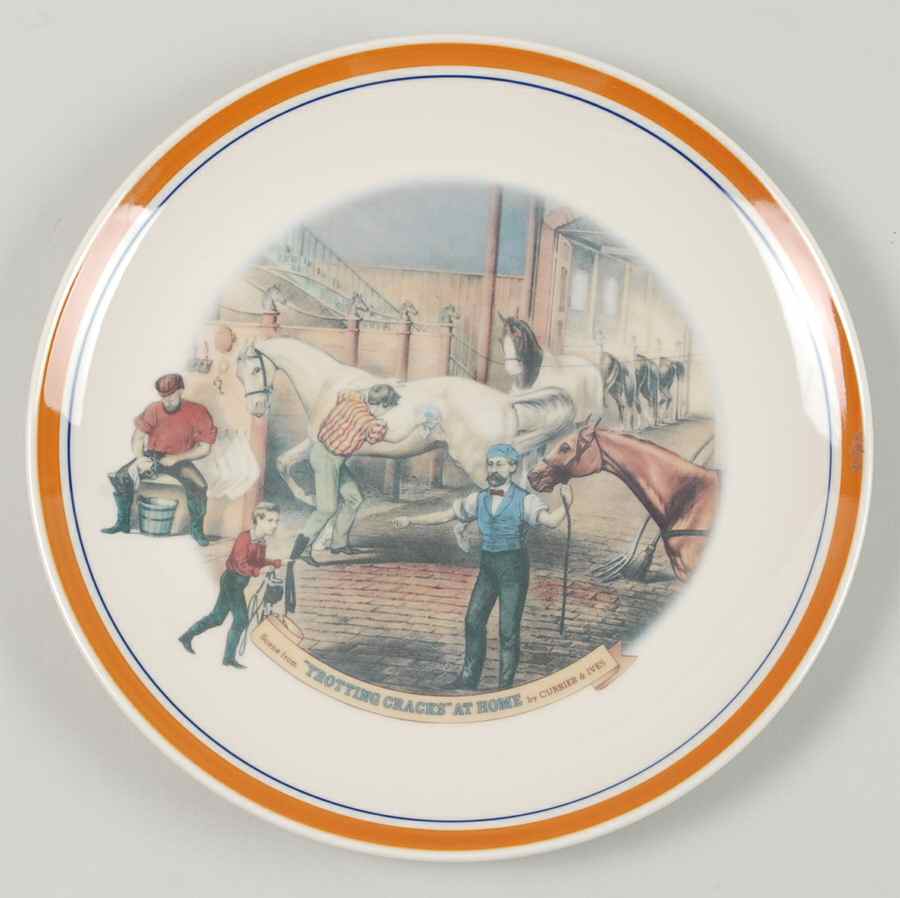 Currier & Ives Trotting Cracks At Home  - Boxed by Woodmere-1