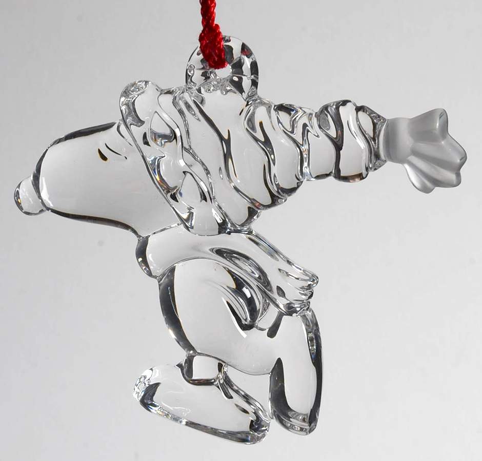 Peanuts Snoopy With Winter Hat Ornament - No Box by Waterford Crystal-1