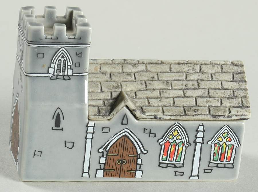 Whimsey On Why Village  Series#1 St Sebastian's Church - No Box by Wade (England)-1