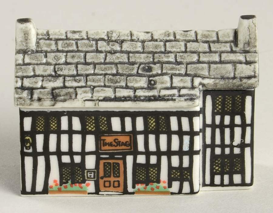 Whimsey On Why Village  Series#2 The Stag Hotel - No Box by Wade (England)-1