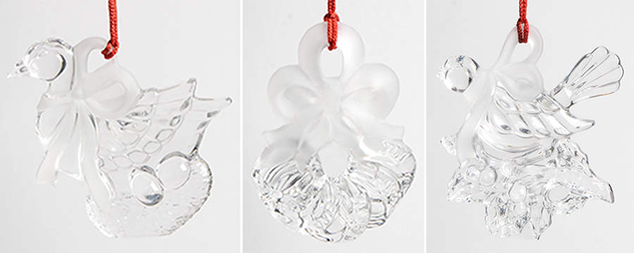 Marquis Twelve Days of Christmas Set Of 3-Calling Birds,Rings, Geese - Boxed by Waterford Crystal-1