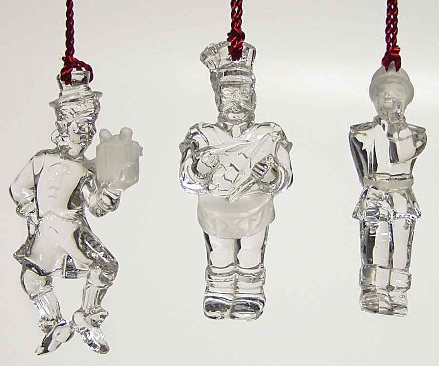 Marquis Twelve Days of Christmas Set Of 3-Lords, Pipers, Drummers - Boxed by Waterford Crystal-1