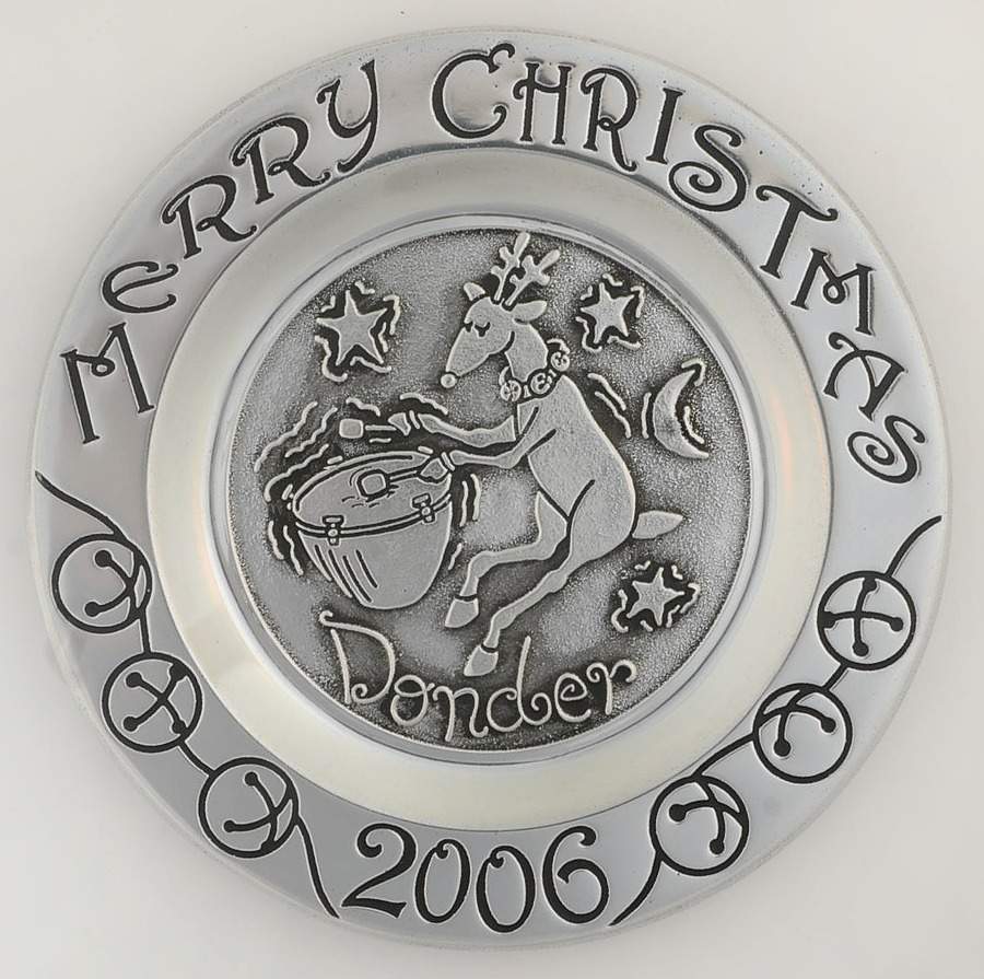 Reindeer Christmas Plate Donner - No Box by Wilton Armetale-1