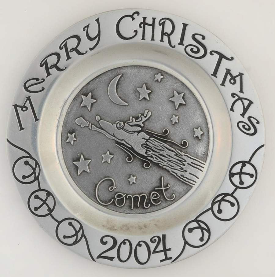 Reindeer Christmas Plate Comet - No Box by Wilton Armetale-1