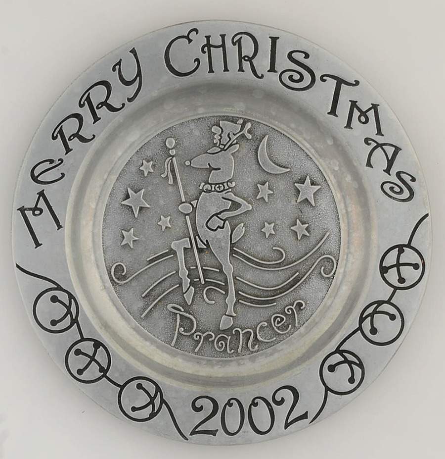 Reindeer Christmas Plate Prancer - Boxed by Wilton Armetale-1