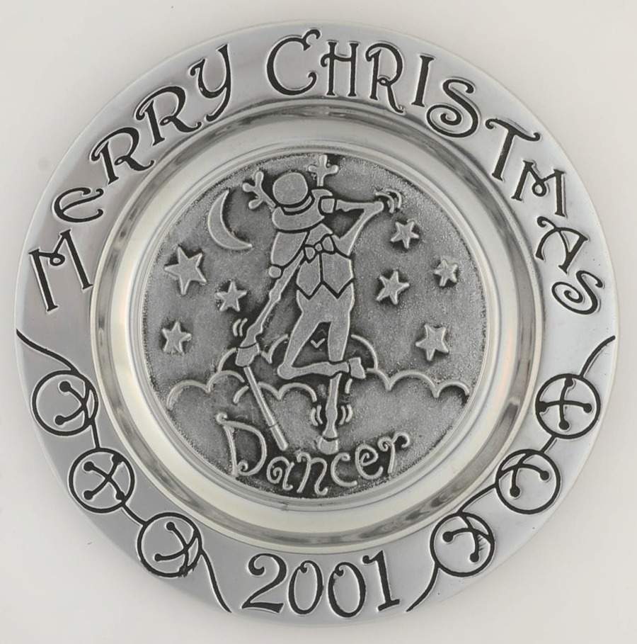 Reindeer Christmas Plate Dancer - No Box by Wilton Armetale-1