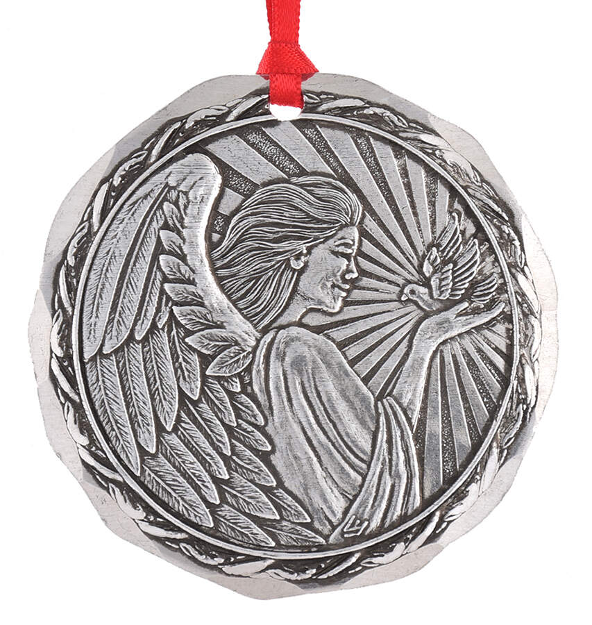 Annual Aluminum Ornament Angel Of Peace - Boxed by Wendell August-1
