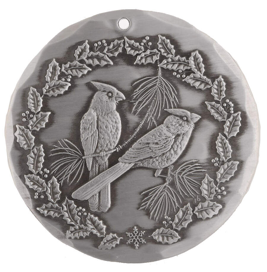 Annual Aluminum Ornament Winter Cardinals - Boxed by Wendell August-1