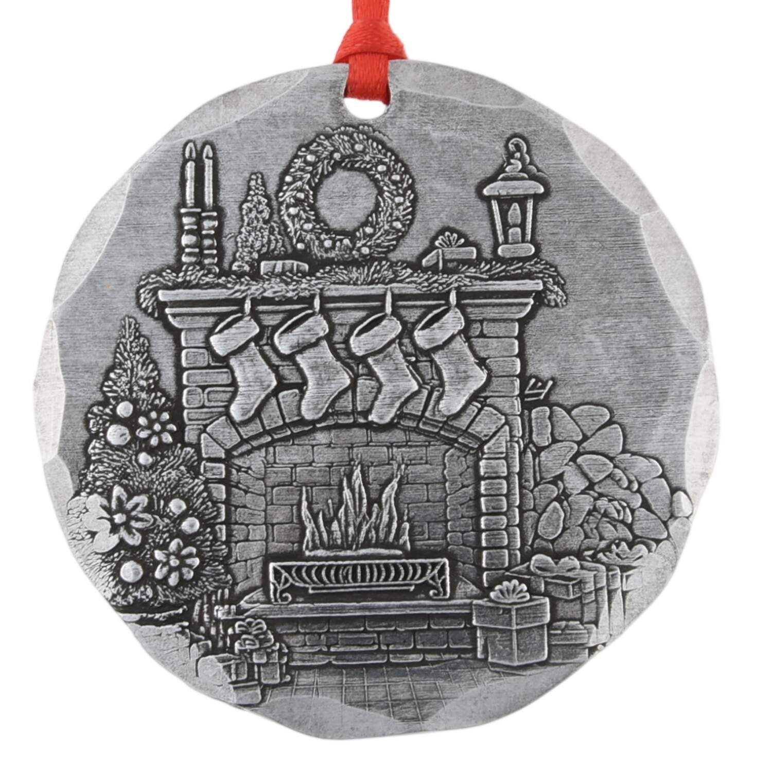 Annual Aluminum Ornament Cozy Christmas Hearth - Boxed by Wendell August-1