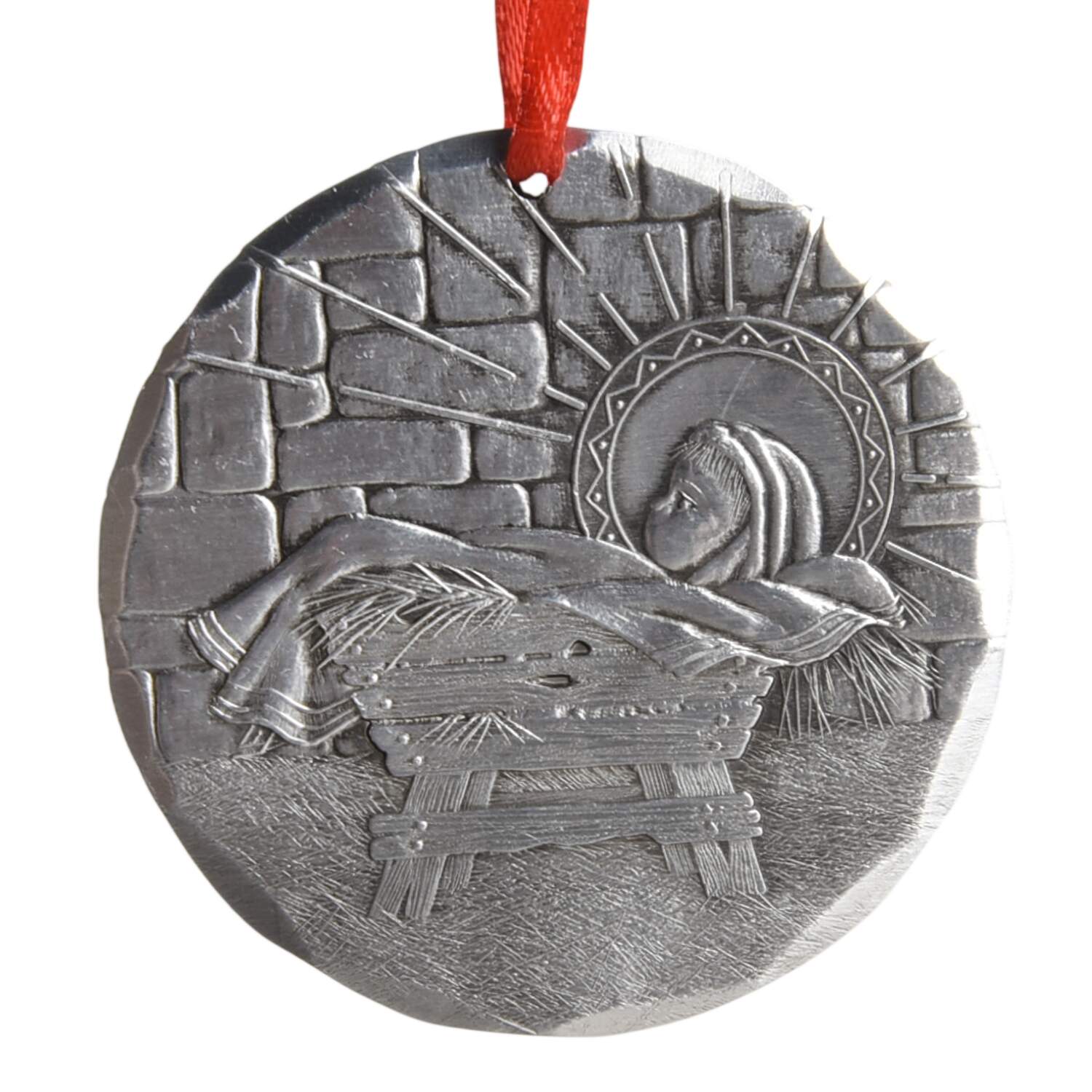Annual Aluminum Ornament Away In A Manger - Boxed by Wendell August-1